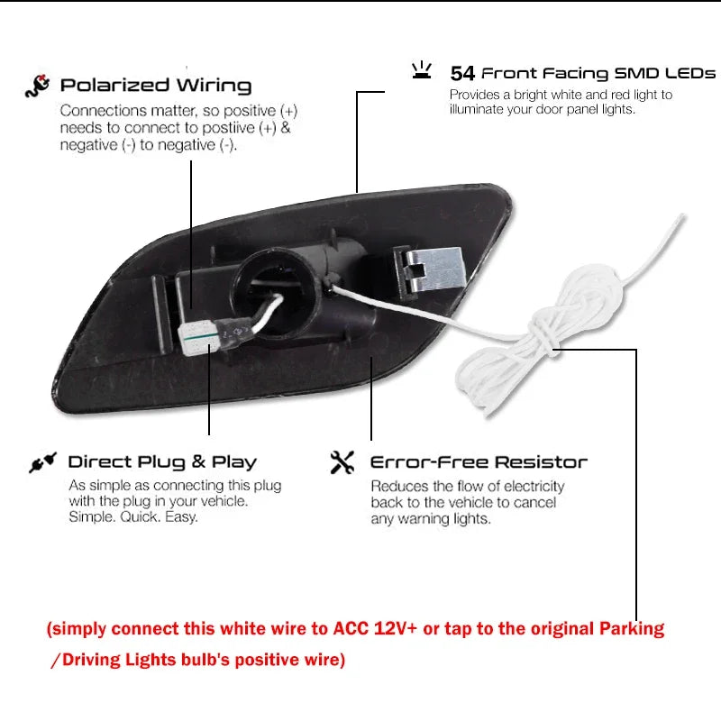 For Subaru Impreza RS TS WRX 2002 2003 Switchback Amber LED Front Bumper Side Marker Turn Signal Lights White DRL/Driving Lights
