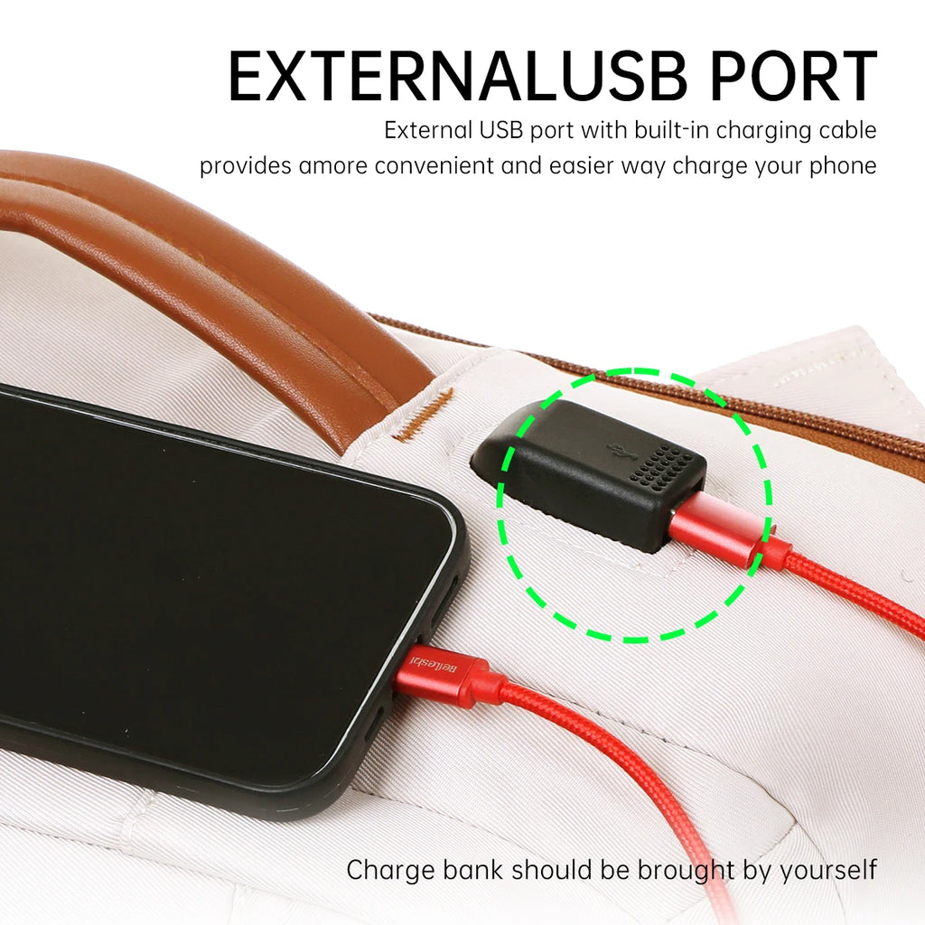 High-Quality USB Rechargeable Backpack Men's Waterproof Bag Large Laptop Backpack Unisex School Bag Youth Backpack