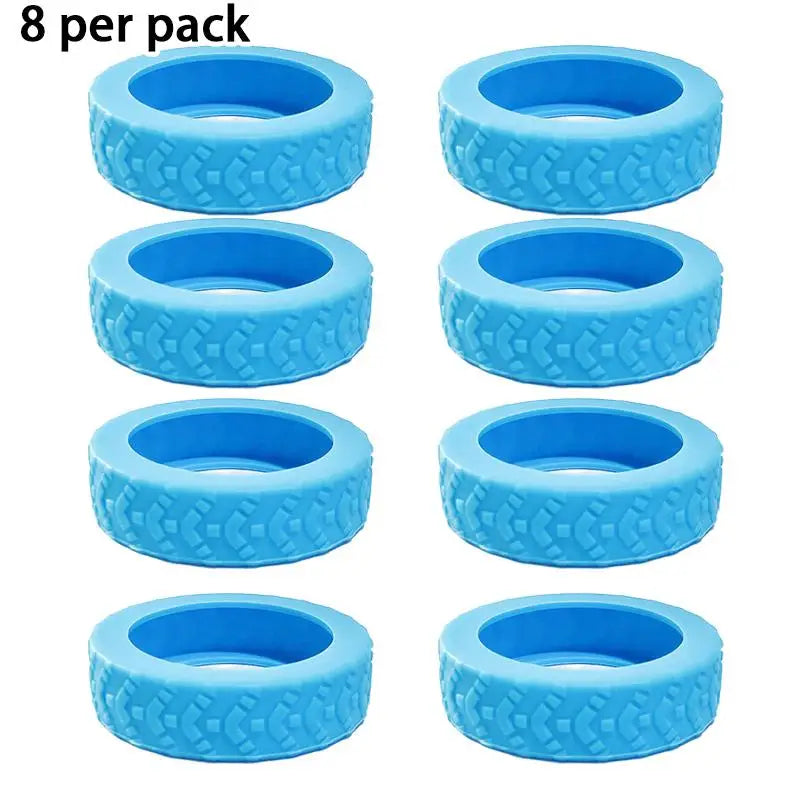 8-Piece Luggage Wheel Protective Cover Silent Silicone Cover And Universal Noise Reduction Accessories Thicken Texture Silicone