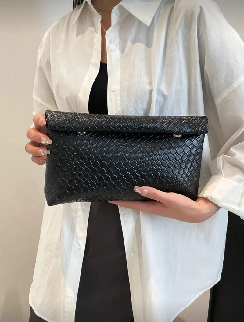 Fashionable Solid-Color Handbag, Large-Capacity Flap Magnetic Clasp Small Square Bag, Crocodile-Patterned Women's Bag, Multifunctional Evening Bag, Suitable for Women's Parties, Travel, Shopping, Animal-Print Women's Bag, Fas