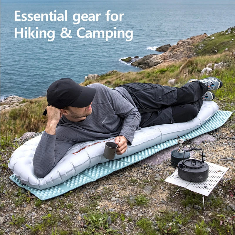 Naturehike 2026 Troues R2.0 Lightweight Portable Folding Square Egg Nest Mat Outdoor 1.8cm Thickened Camping Fishing Picnic Mat