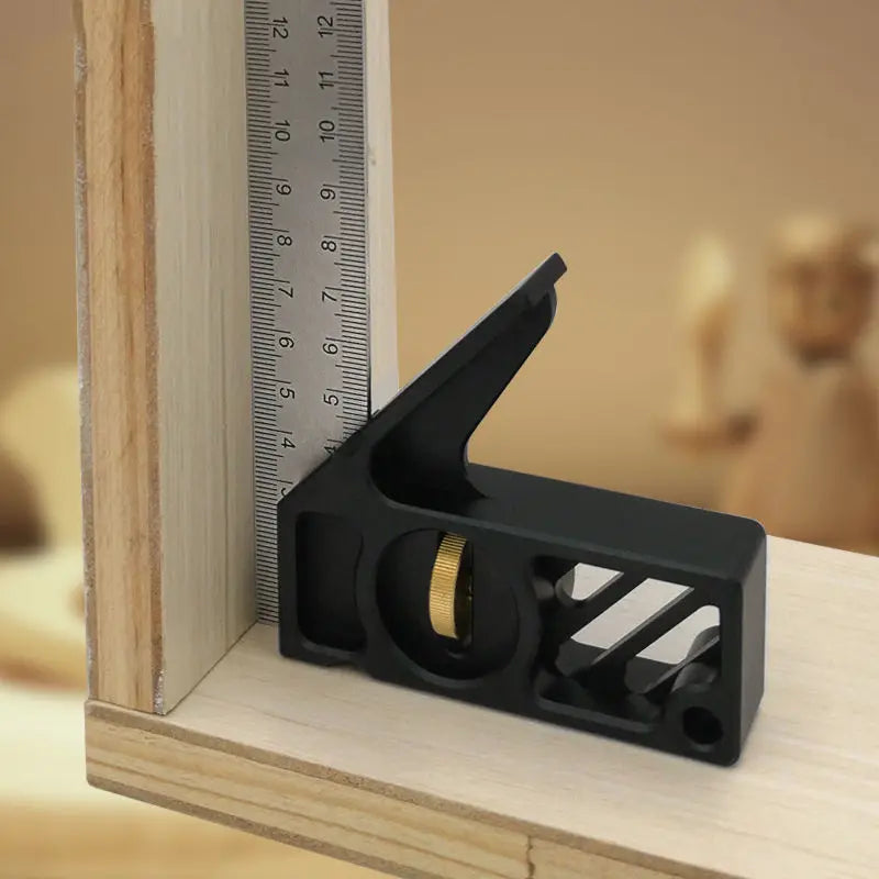 Multifunction Angle Ruler Positioning Limiter Marking Ruler 45/90 Degree Square Right Angle Ruler Line Scriber Measuring Tools