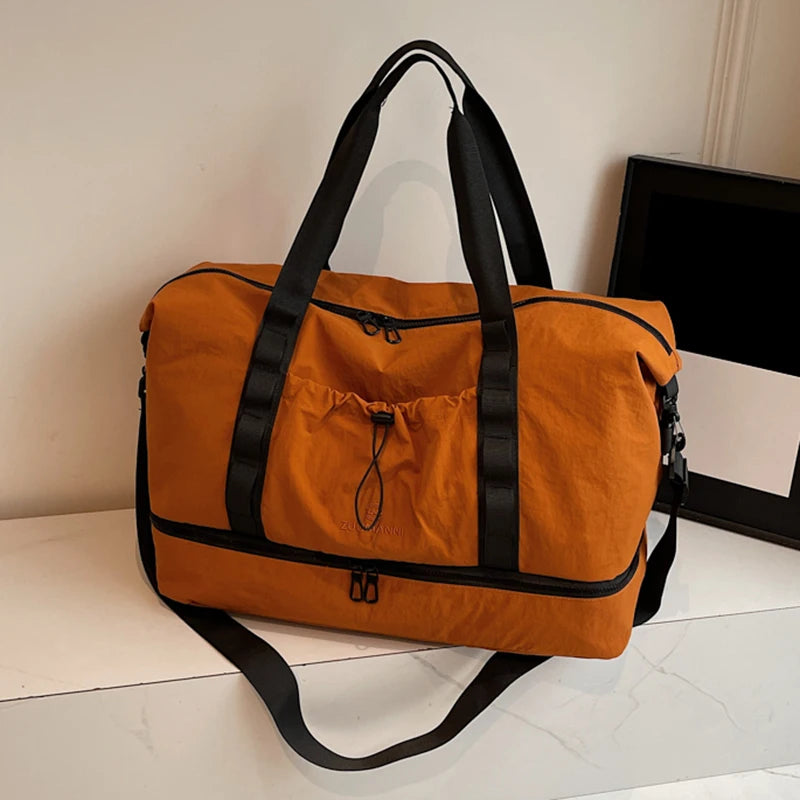 Large Capacity Travel Duffels Bag With Independent Shoe Compartment Travel Totes Suitable For Yoga Gym Storage Weekends Bags