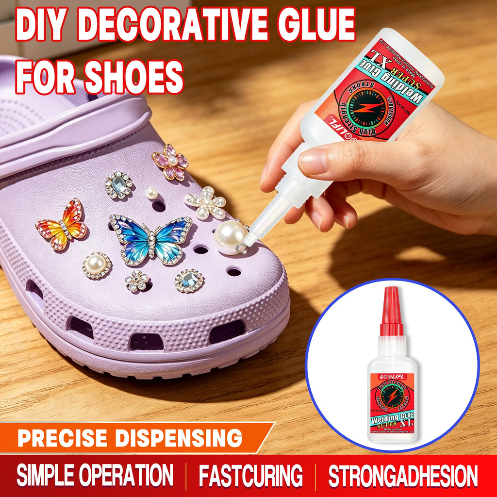 LOOLIFL 50g Oily Welding Super Glue Flexible Waterproof DIY Handcraft Adhesive for Leather Plastic Shoe Model Handmade Repair
