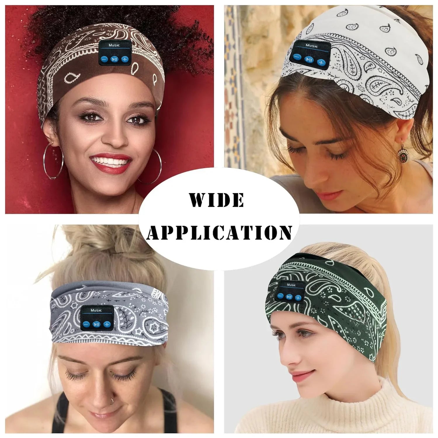Bluetooth Earphones Sports Sleeping Headband Wireless Headphones Music Eye Mask Wireless Bluetooth Headset Headband with Mic