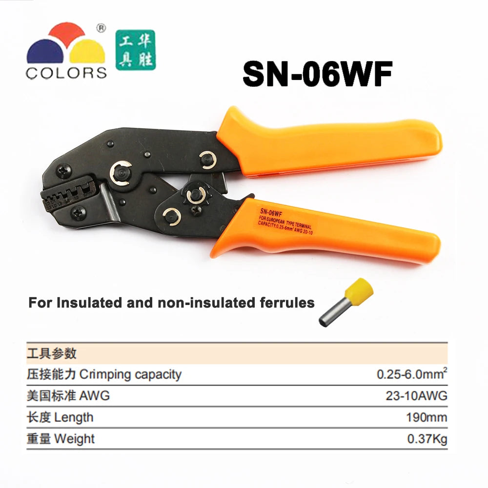 Crimping pliers tools SN-28B SN-48B SN-01C SN-2 SN-06WF SN-16WF pulg tube insuated terminals electric clamp Multi-tool