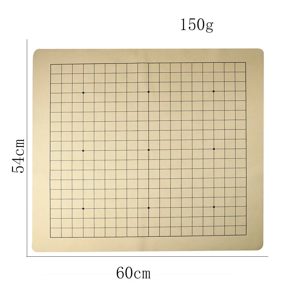 Foldable Go Game Chessboard Weiqi Checkerboard Board Game for 2.2cm Pieces One Side 19 Line Standard International