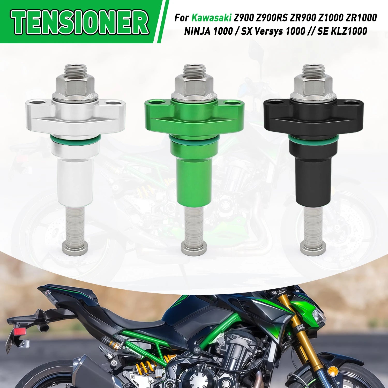 For Kawasaki Z900RS ZR900 Z1000 ZR1000 Ninja 1000SX ZX1000 Versys KLZ1000 Accessories Moto Manual Cam Chain Tensioner Assy