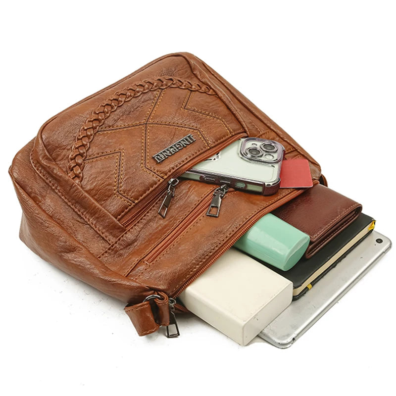 Can Be Carried on Both Shoulders and Crossbody, Fashionable Women's Bag, Suitable for Parties, Travel, Large Capacity