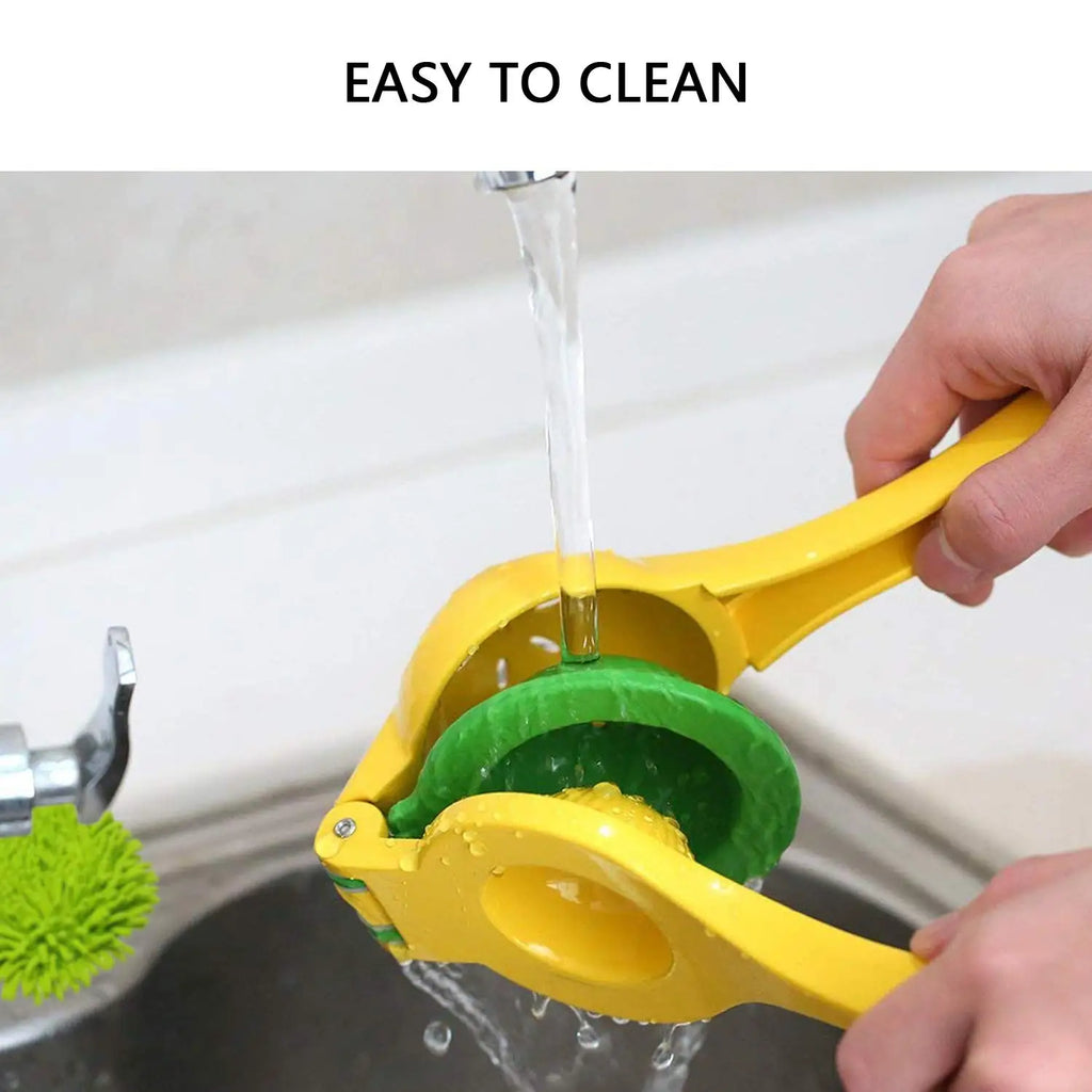 LMETJMA 2 Bowl in 1 Lemon Squeezer Premium Aluminum Alloy Lemon Juicer Press Manual Orange Citrus Lime Juicing Tools JT02