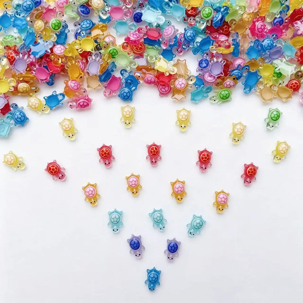 135/265 mini resin turtles, perfect for diy crafts, nail art, crafting, and miniature landscapes – figurines with plant
