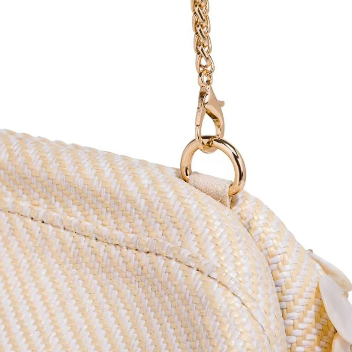 Handmade Shell Bead Bracelet Bag Elegant Crossbody Handbag Polyester Fiber Small Size Casual Style Summer 2026 Pure Color