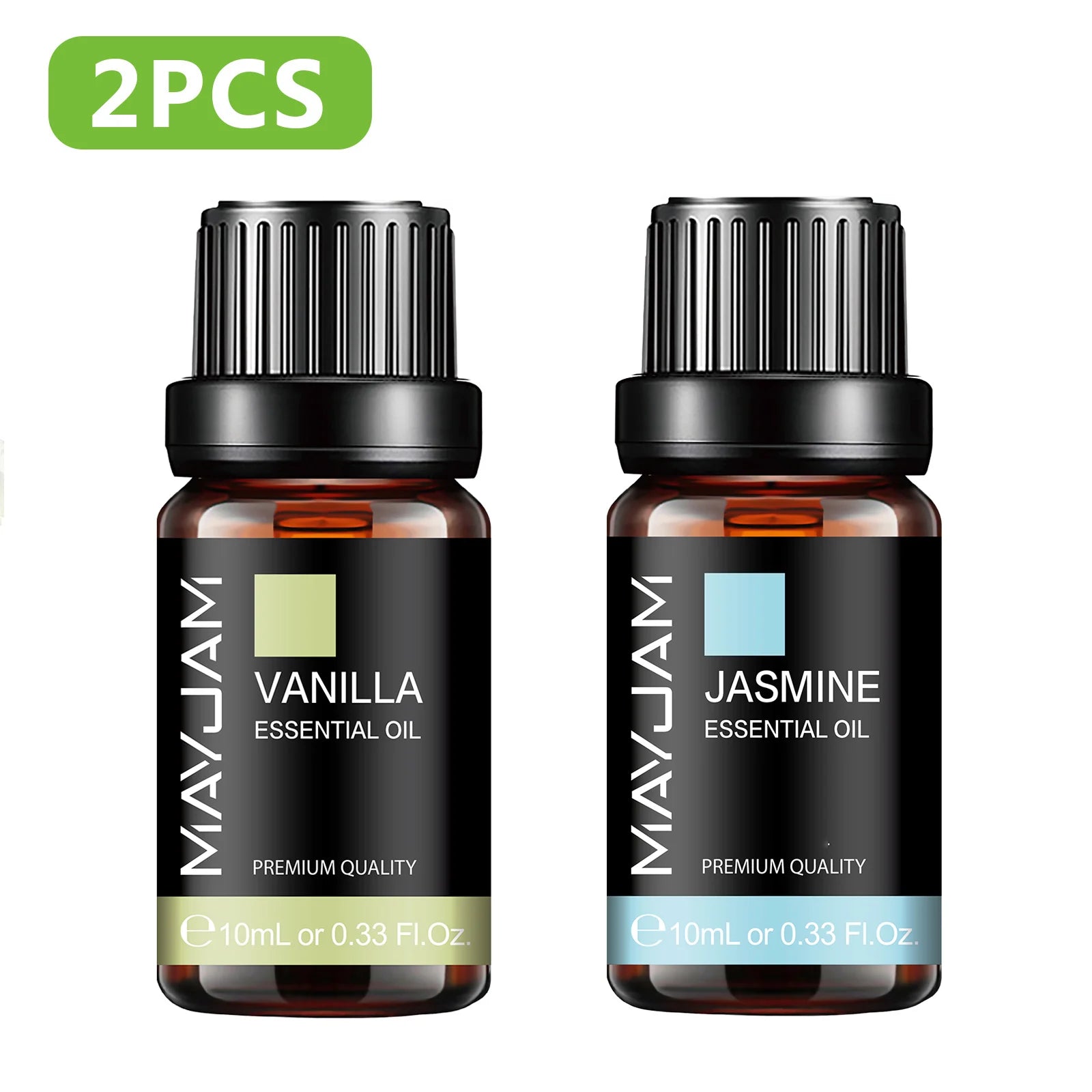MAYJAM 2PCS Natural Plant Essential Oils Lavender Jasmine Eucalyptus Vanilla Fragrance Oil for Humidifier Diffuser