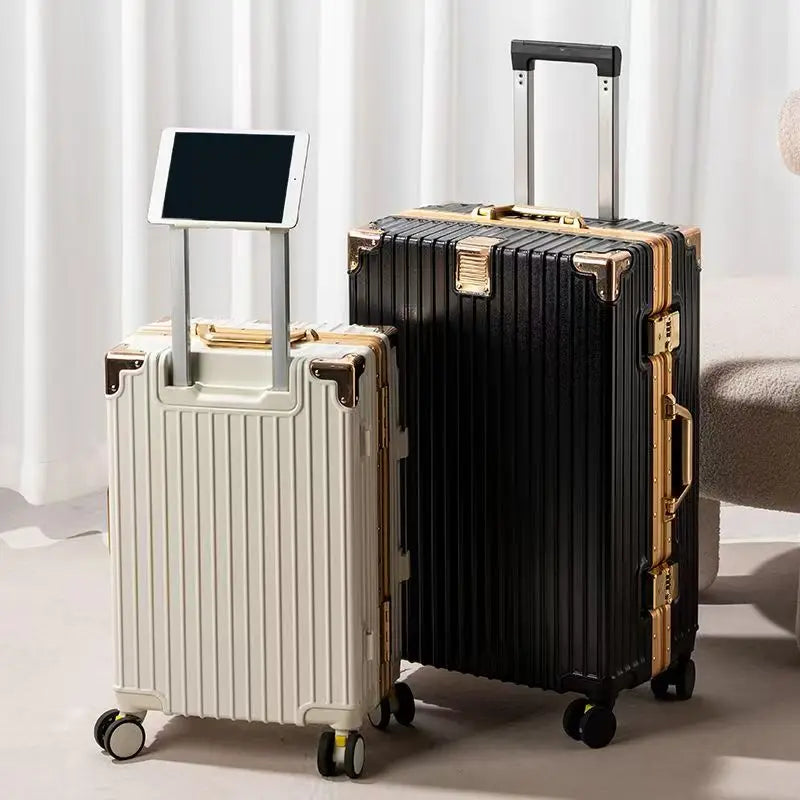 20-30inch Shockproof and Drop-resistant Suitcase Large Capacity Travel Luggage Aluminum Frame Password Lock Student Trolley Case