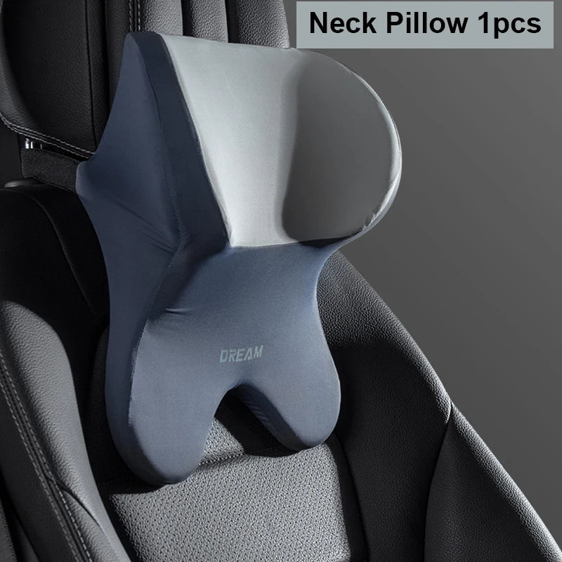 Car Lumbar Support Headrest Neck Pillow Support Universal Soft Neck Pillows Cushion Car Memory Foam Lumbar Pillow Back Support