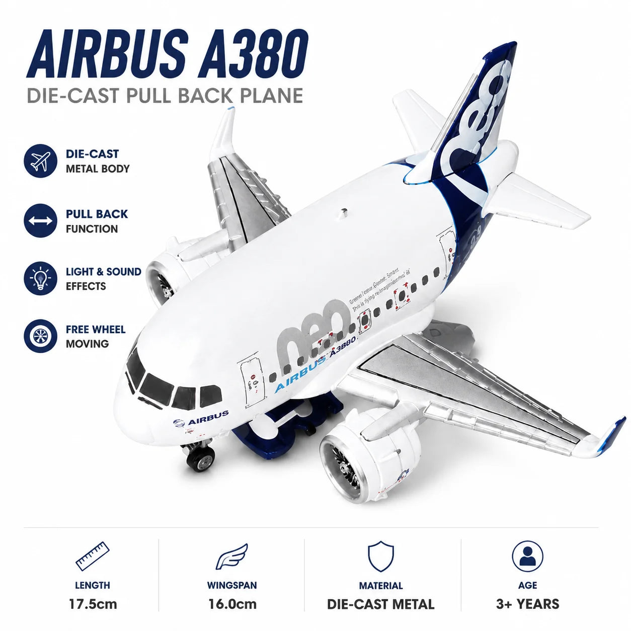 70102PA Airbus A320 Neo Cartoon Airplane Model Full Alloy Original Factory Collectible For Aviation Collectors Decor