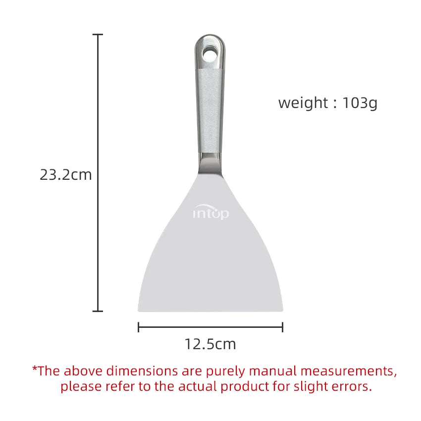Dough Scraper Pizza Shovel Stainless Steel Cooking Spatula Dough Cutter Pancake Steak Bbq Baking