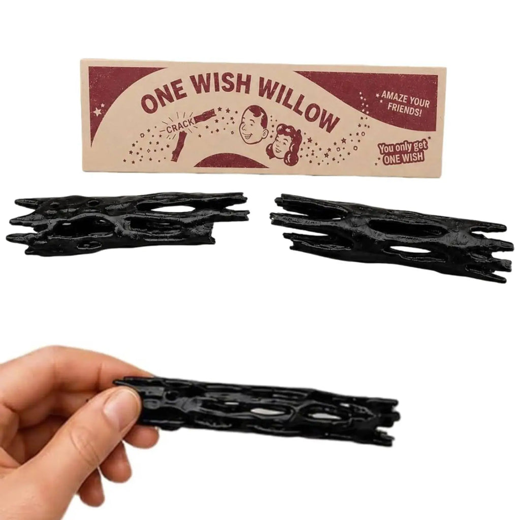 One Wish Willow Stick, 3D Printed Replica Wish-Making Snap Stick with Triangle Box, Breakable Magic Snap Sticks