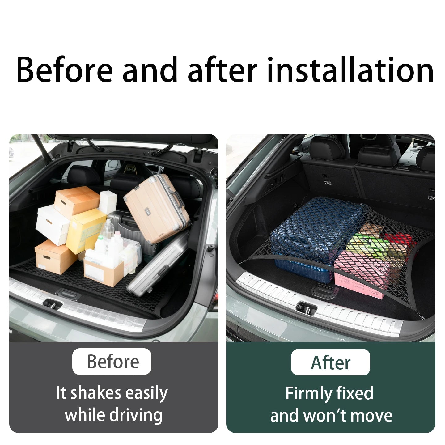 For Volvo XC60 XC70 trunk net double-layer nylon luggage storage net anti-slip fixed Car interior accessories