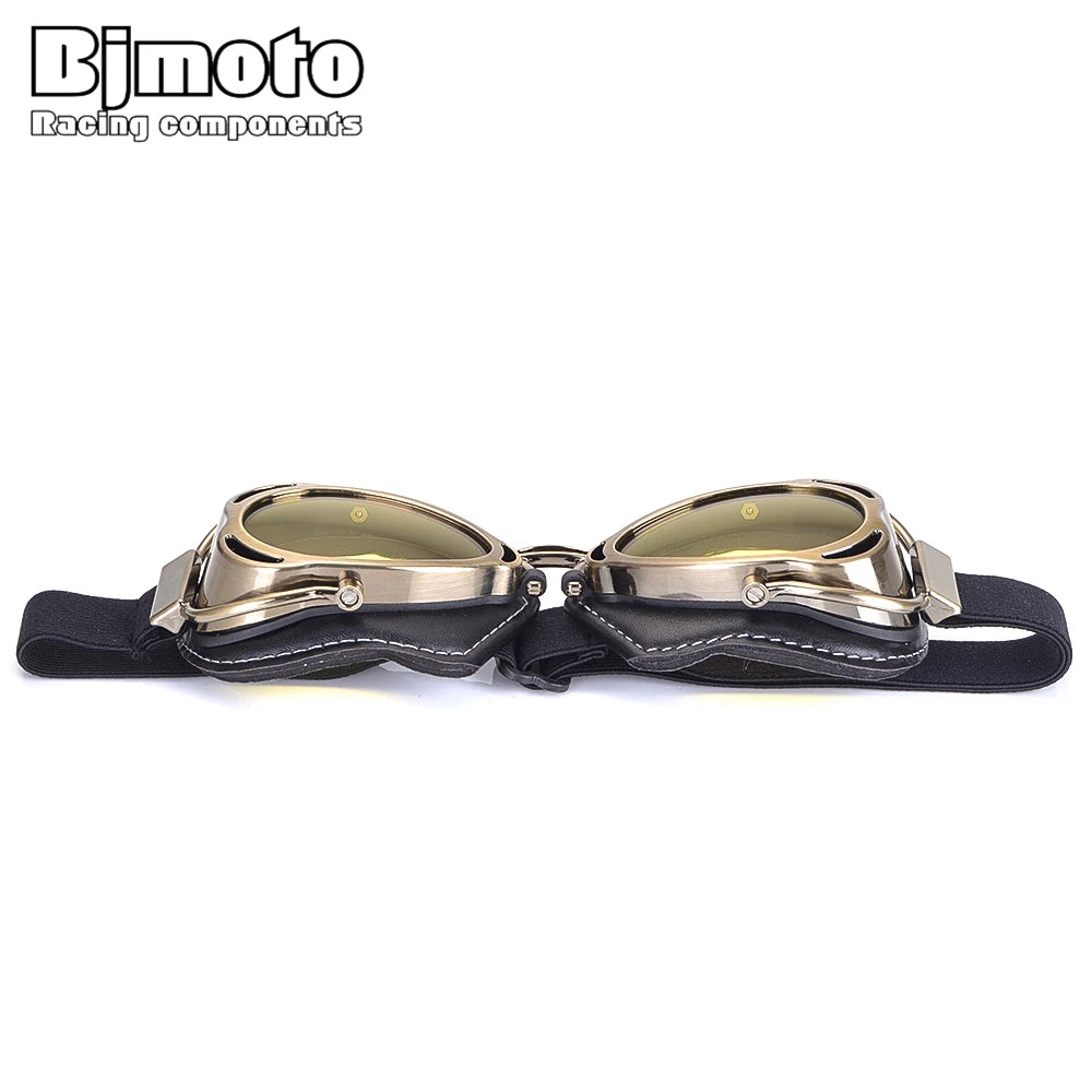 Vintage Windproof Dustproof Motorcycle Helmet Goggles Glasses For Cruiser Cafe Racer Pilot Glasses