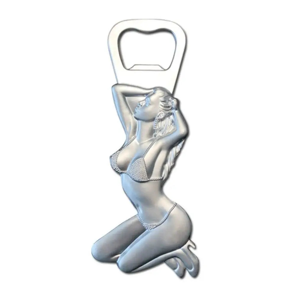 Western Beauty Bottle Opener, Fridge Magnet Metal Bottle Opener, Unique Restaurant Beer Opener, Zinc Alloy