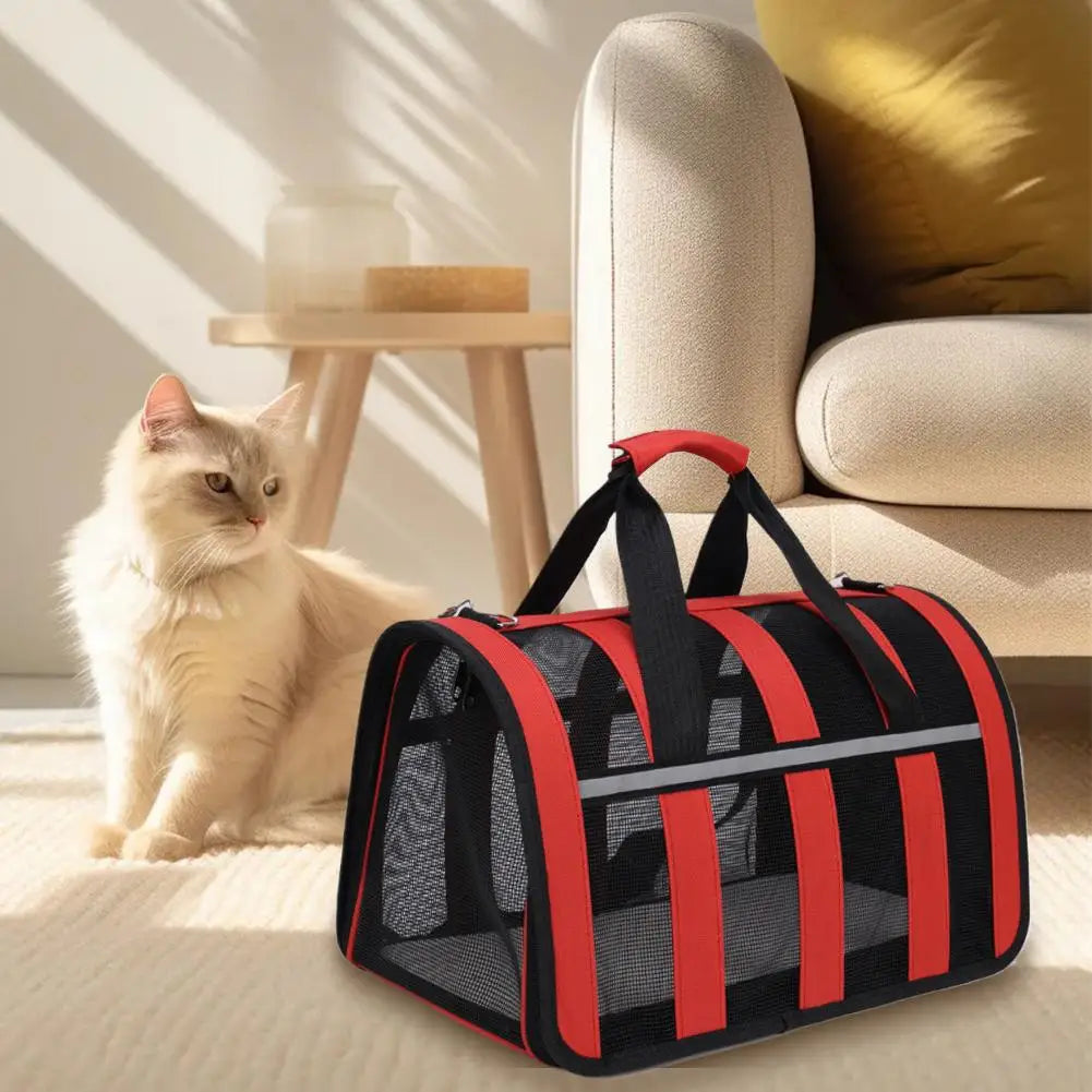 Dog Carrier Bag Soft Side Backpack Cat Pet Carriers Dog Travel Bags Airline Approved Transport For Small Dogs Cats Outgoing