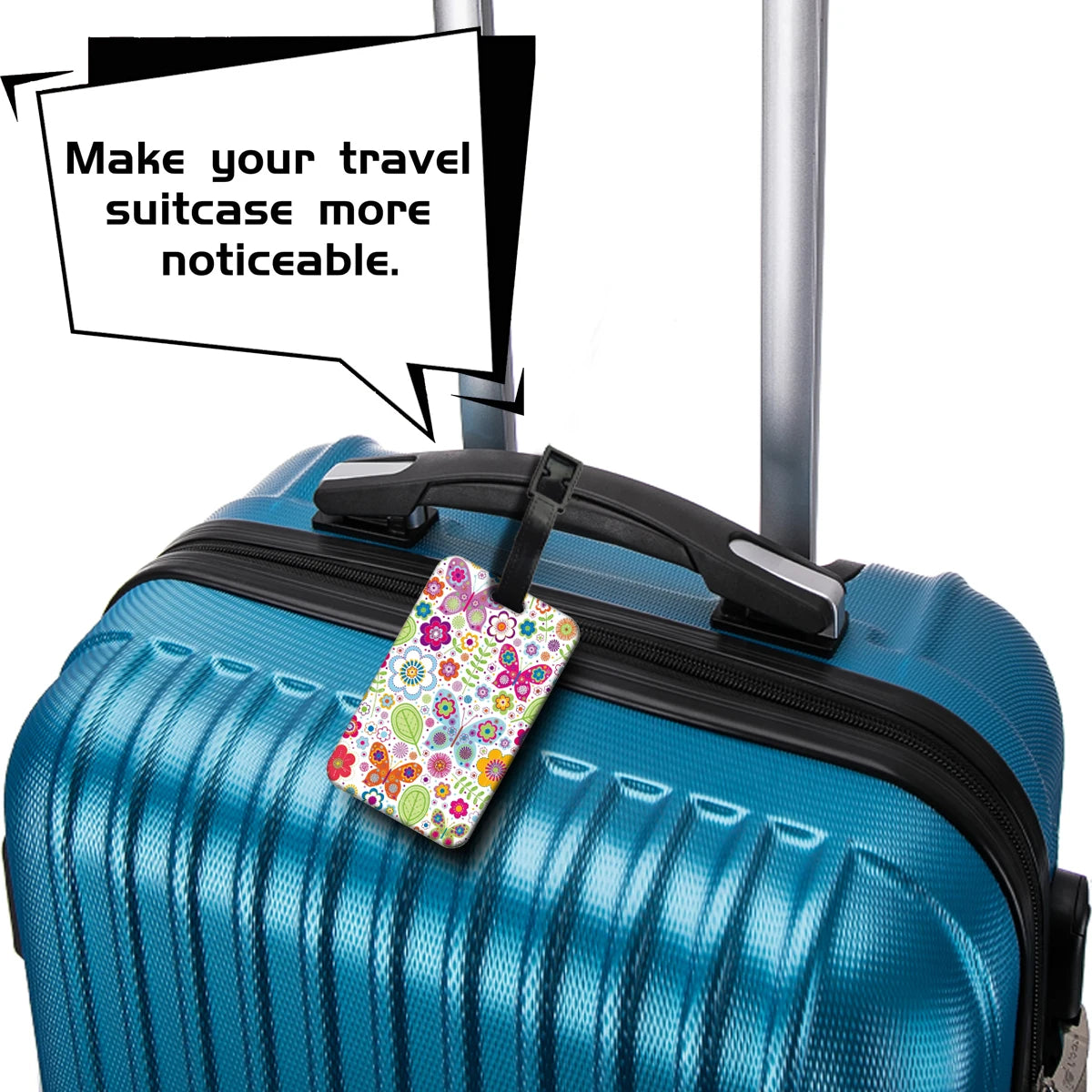 Beautiful Flowers Plants Baggage Tag Women Suitcase Backpack Anti-Lost Listing ID Card Holder Fashion Luggage Accessories Gift
