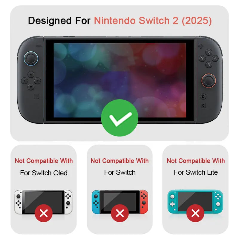 Storage Bag For Nintendo Switch 2 2025 Game Console Case Cute Cartoon Travel Carrying Handbag Protective Cover Box Accessories