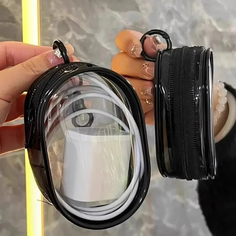 2PCS Portable Mini Transparent Zipper Storage Bag, Compact Multifunctional Storage Bag,For Holiday Gift Giving