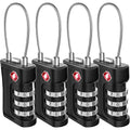 2/4Pcs TSA Customs Code Lock for Travel Luggage Password Changeable black Lock Contrast Design Padlock 3 Digit Combination Lock