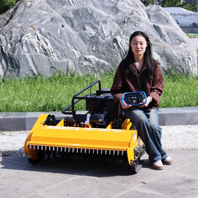 Customized Multi-Function Remote-Controlled Lawn Mower, Supporting Grass Cutting, Snow Shoveling, and Fallen Leaves Sweeping,