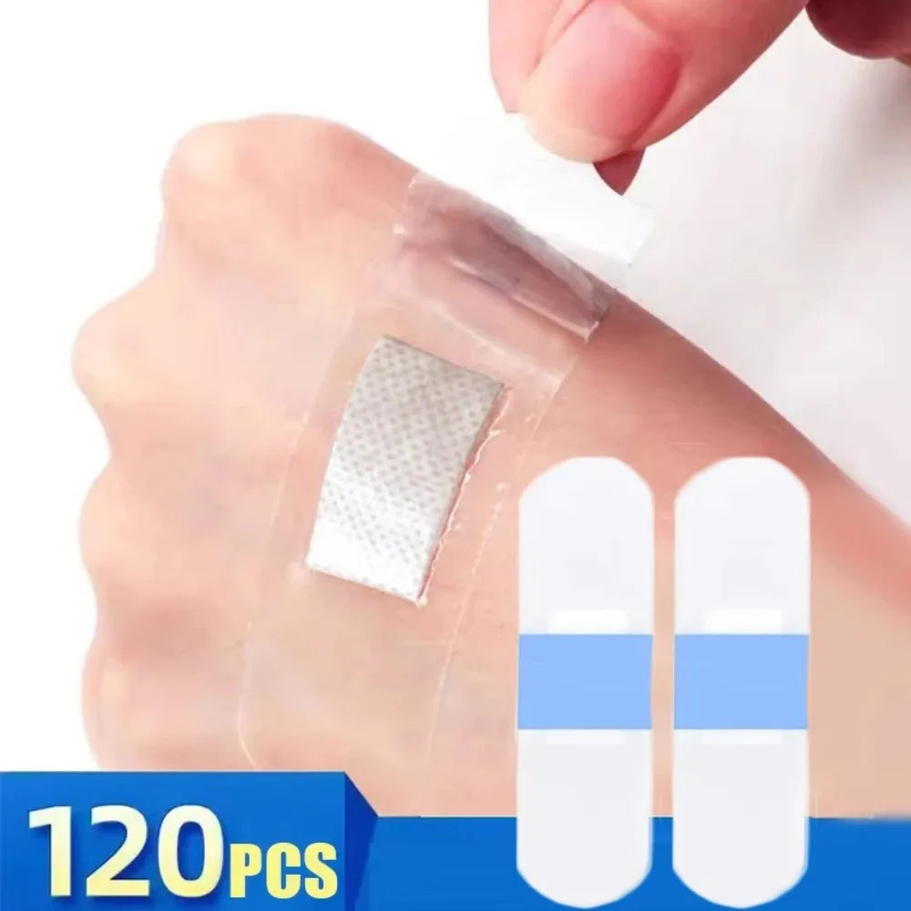 120 pieces of waterproof band-aid, transparent, invisible, hemostatic, breathable, anti-wear band-aid