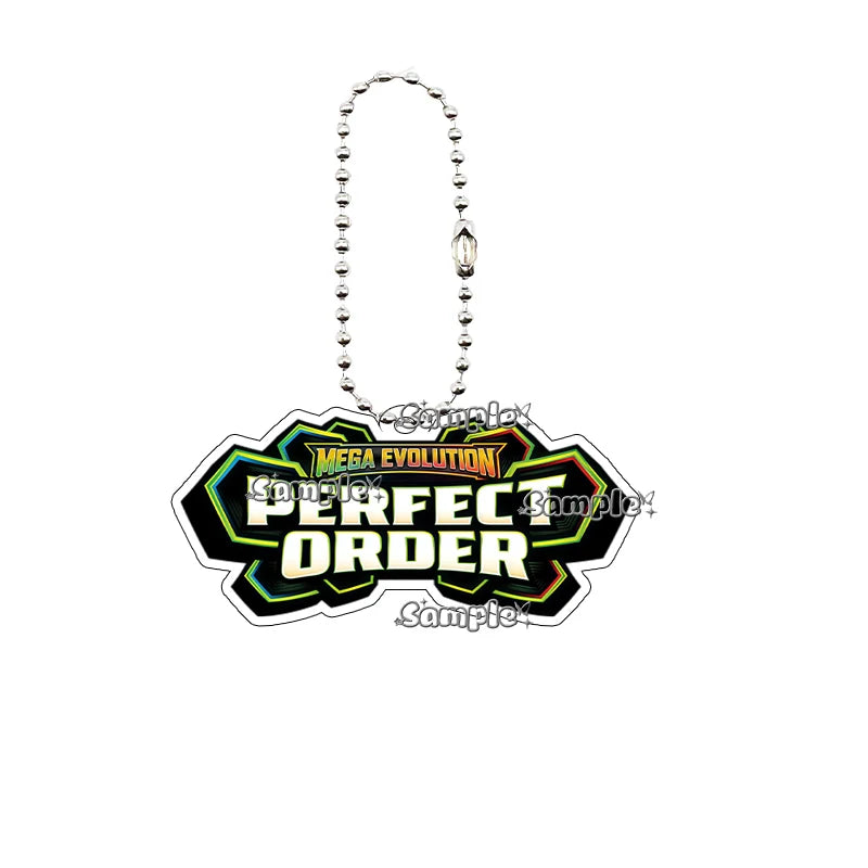 NEW Pocket Monsters Mega Evolution Pitch Black Series Acrylic Keychain Ptcg Double-sided Game Collection Logo Keyring Pendant