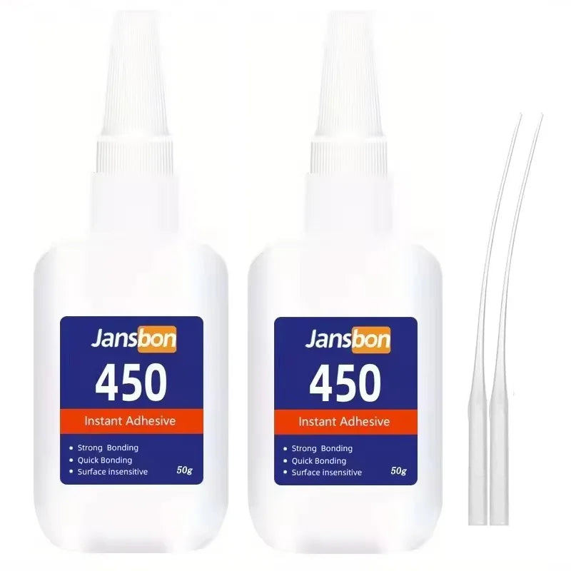 Super Glue Instant Quick-drying Cyanoacrylate Adhesive Leather Rubber Glass Wood Metal Strong Bond Liquid 502 Glue Tool 20g
