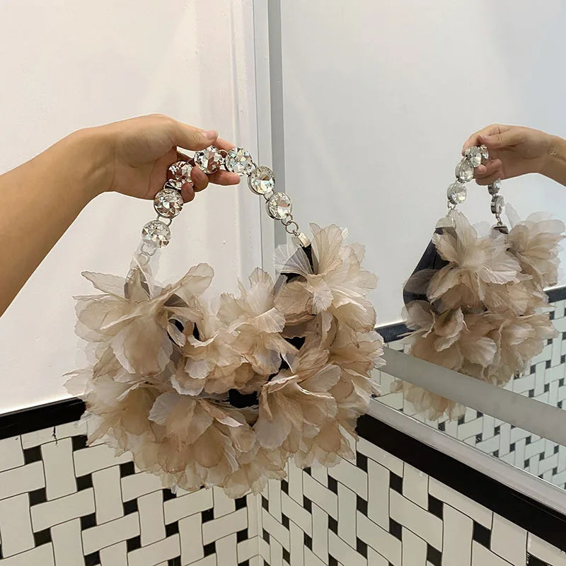 Handbags Wedding Bag Flower printing Women's Beach Crossbody Bag Ladies Chain Bag