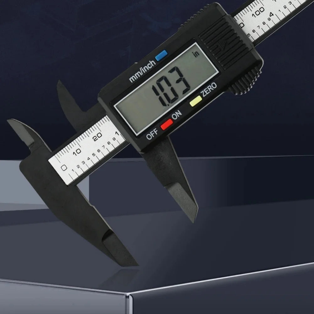 150MM Electronic Vernier Caliper Plastic Digital Caliper Inch Metric Fraction Conversion LCD Display Gauge Measurement Tool