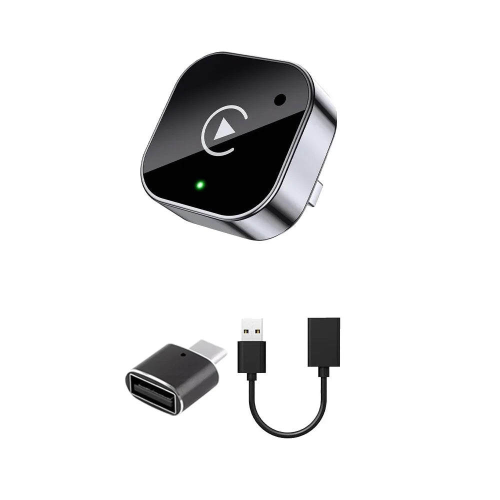 Wireless CarPlay & Android Auto Adapter, Plug & Play CarPlay Dongle Converts Wired to Wireless Compact for iPhone & Android