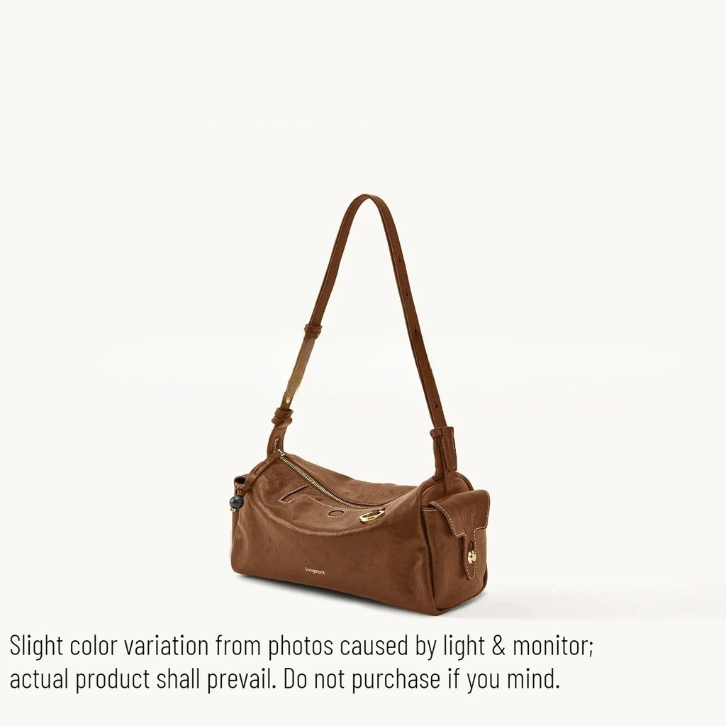 New 2026 Simplified Leather Camera Bag Crossbody Shoulder Bag Soft Simple Style High Quality Leather Goods for Daily Use Handbag