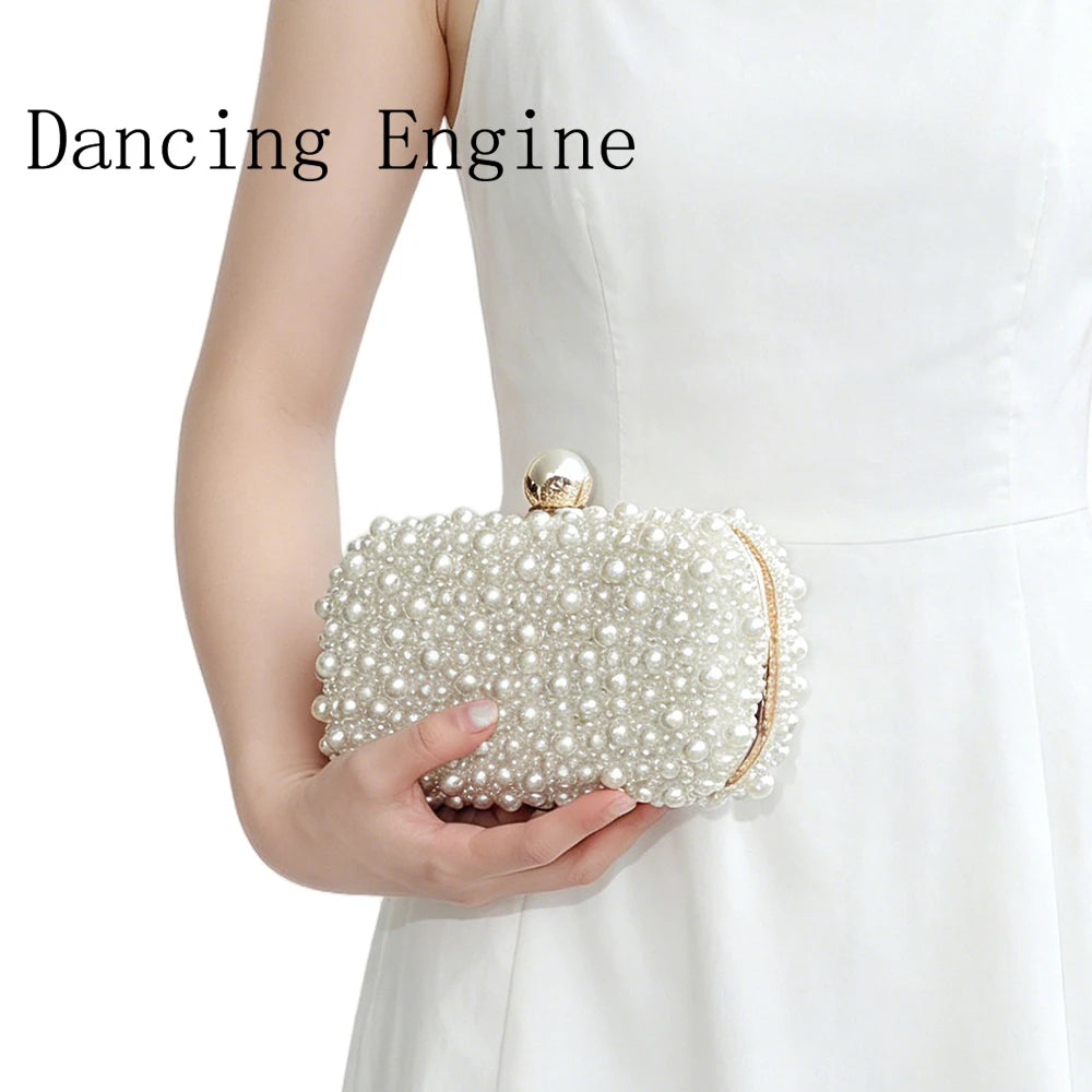 Small bag Purses and handbag luxury Designer Clutch purse handmade Pearl decoration Party Wedding Evening bag Purse banquete bag