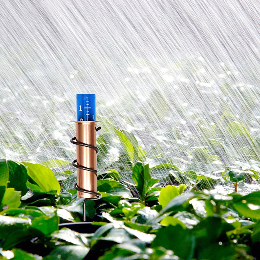 Accurate Rain Gauge Large Capacity Spiral Rain Gauge Rain Falling Measuring Instrument for Garden Lawn
