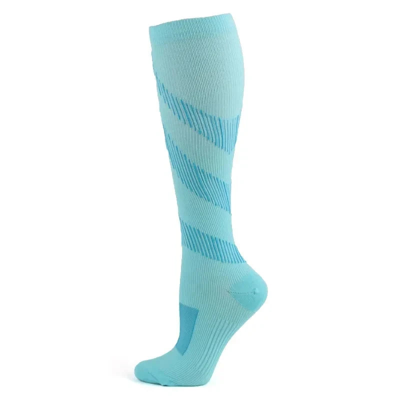 Running Compression Socks Football Hiking Golf Gym 20-30mmhg Gradual Change Nylon Sports Socks Diabetes Pregnancy Varicose Veins