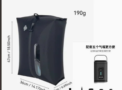 28L Reusable Vacuum Compression Storage Bag with Air Pump Travel Clothes Luggage Organizer Bag