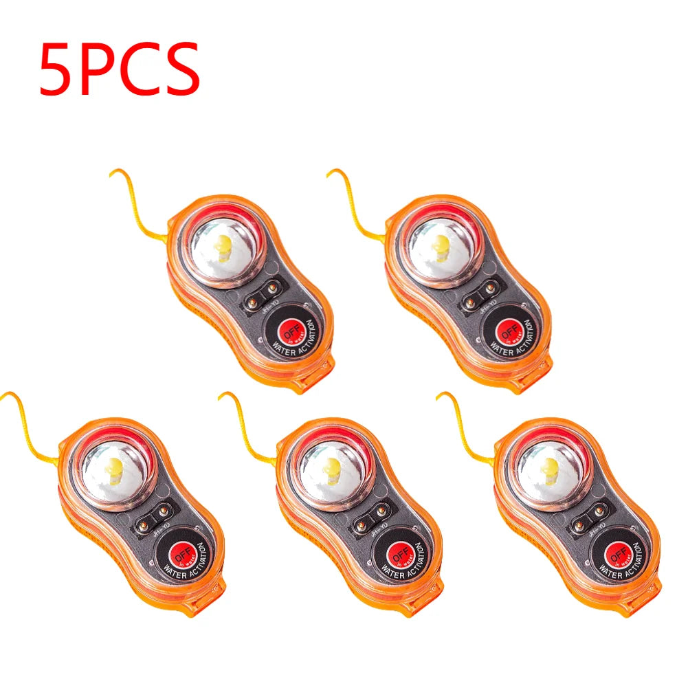 1-10pcs LED Life Jacket Light Energy-Efficient Waterproof Emergency Signal Light Easy Operation Lightweight Outdoor Accessories