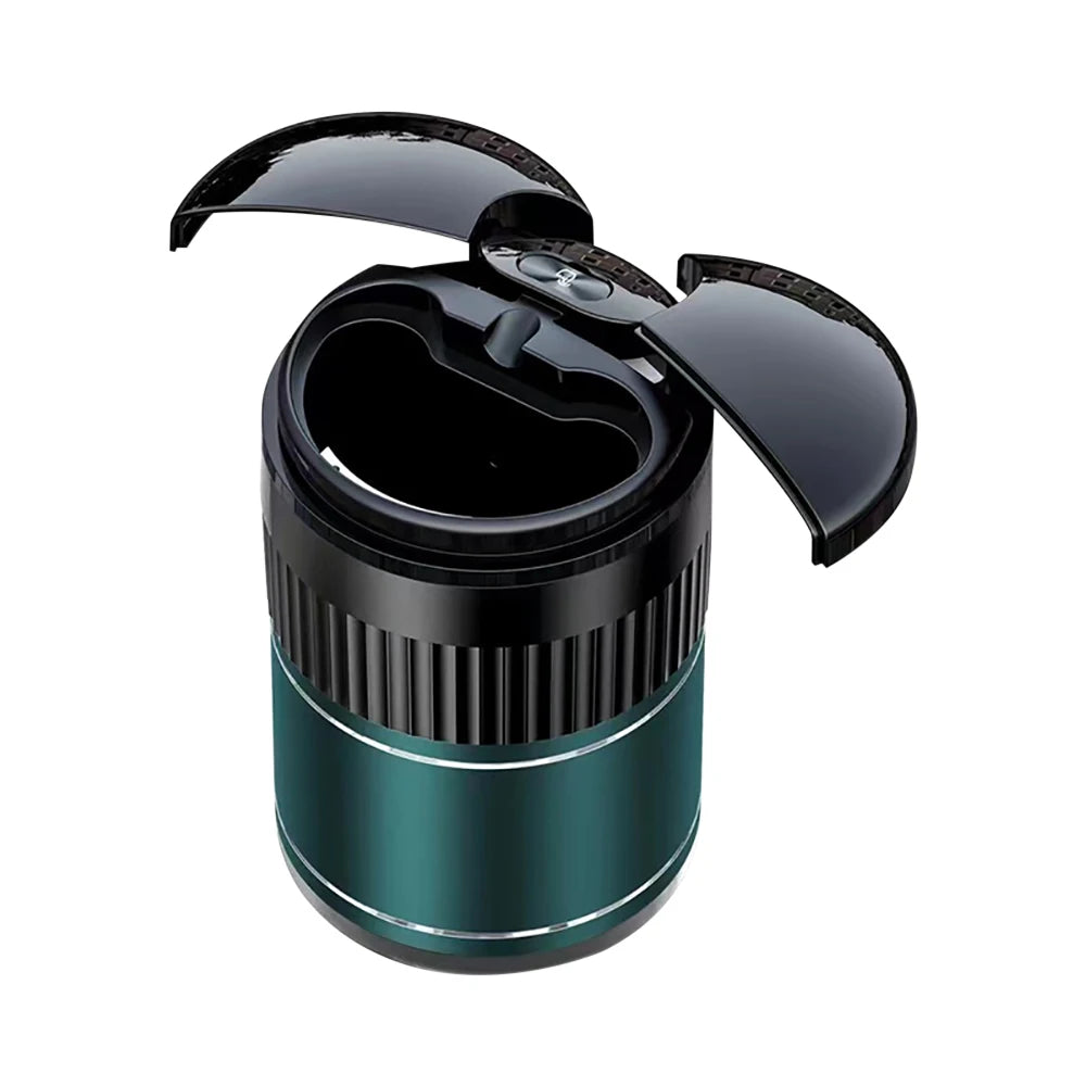 Smart Vehicle-Mounted Ashtray Infrared & Touch Sensing One-Click Open-Close Dual-Use for Car & Home Flame-Retardant Metal Liner