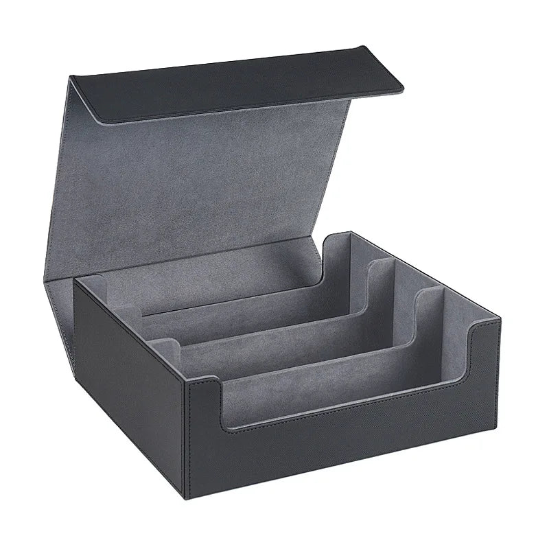 Storage Box For 1800/600/100+ Trading Cards PU Leather Commander Card Deck Case Magnetic Closure Card Holder for Magic Game Card