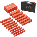 SucceBuy Setup Blocks Woodworking Tools 16-Piece Precision Height Gauge Block Set Aluminum Bars for Router Table Saw Accessories