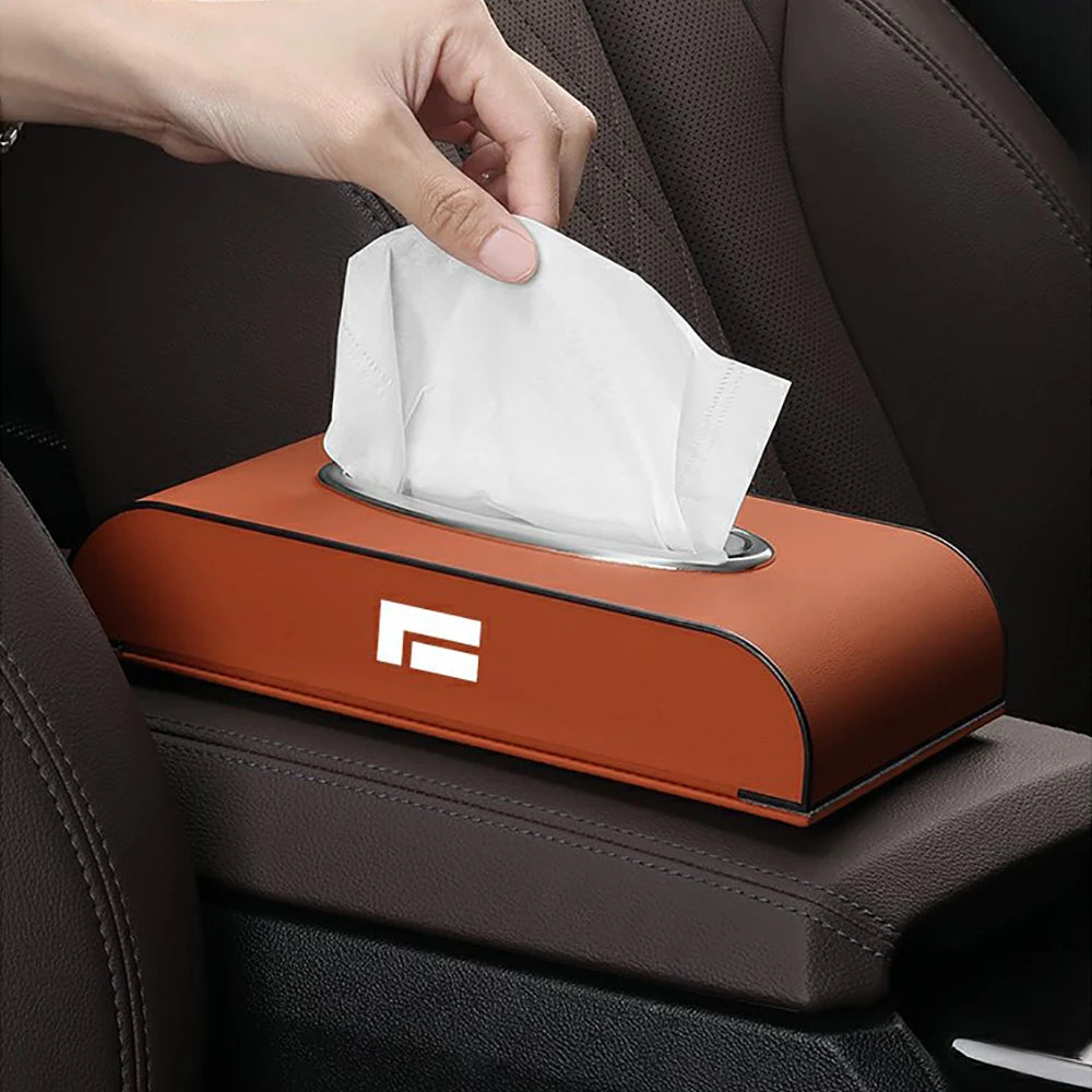 Car Tissue Box Microfiber For BAIC JISHI Rox Adamas 2026 Auto Armrest Storage Bag Vehicle Hanging Napkin Paper Box Accessories