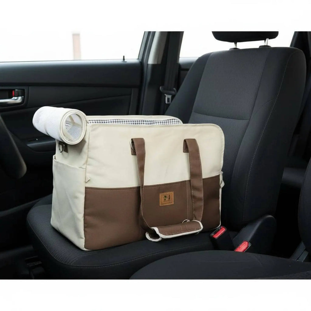 Pet Shoulder Carrier Car Seat Friendly Portable Dog Carrier Feline Travel Tote Lightweight Small Dog Tote Bag Adjustable Strap