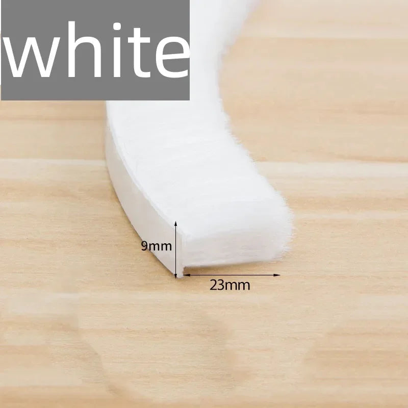 10M Brush Strip Self Adhesive Door Window Sealing Strip Home Door Window Sound Insulation Seal Film Door Swal Weather Strip