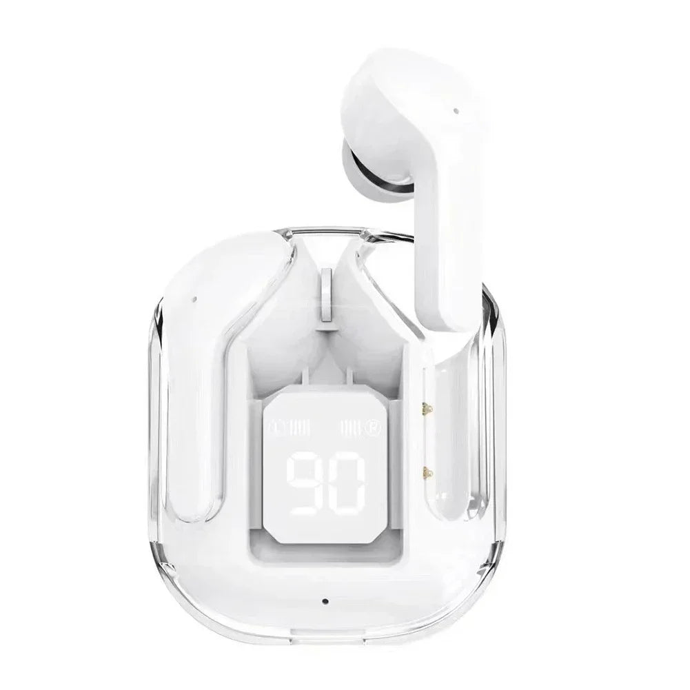 Original T2 TWS Wireless BT Headphones Earphones Transparent Mini Headset HIFI LED Power Digital Display Stereo Sound Earbuds